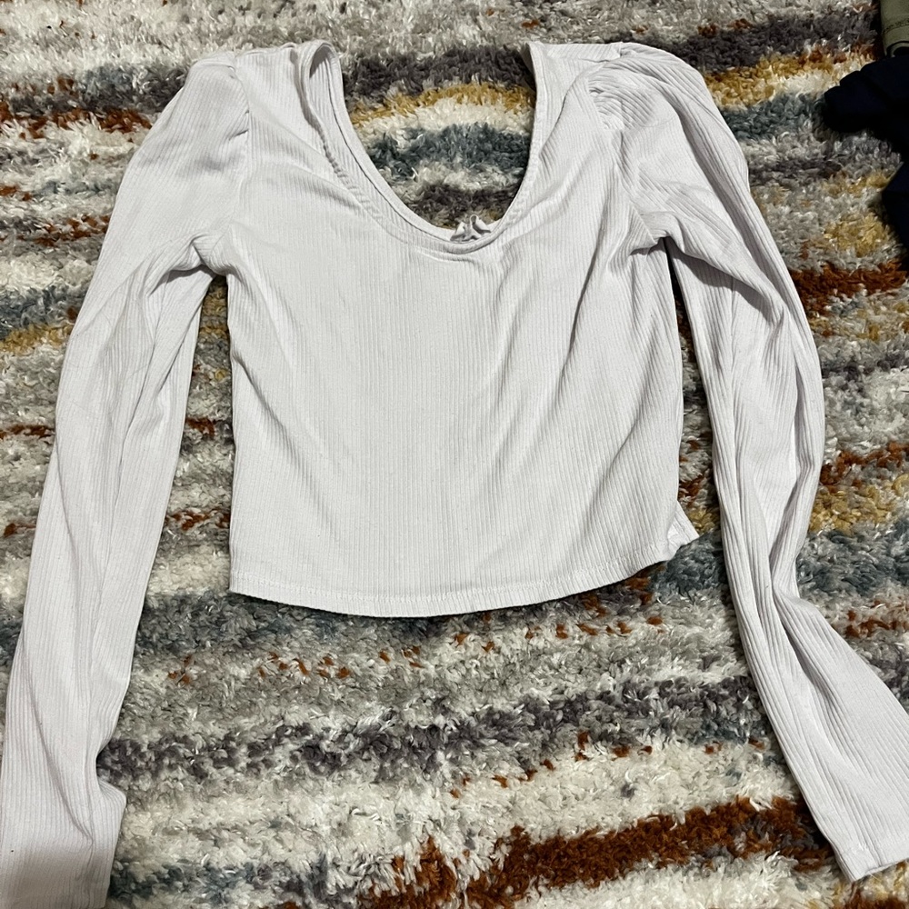White cotton on crop top